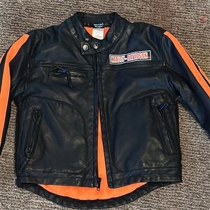 Harley-Davidson Black Bomber Jacket with Textured Leather